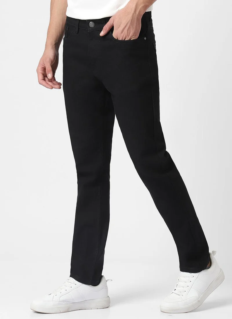 Urbano Fashion  Urbano Fashion Men's Black Slim Fit Stretch Jeans for Men | Best Price UAE